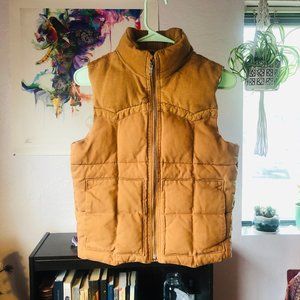 Vintage Gap Corduroy & Canvas Puffer Vest (S)